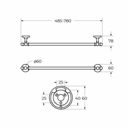 Полотенцедержатель Art&Max AM-E-2624CLS